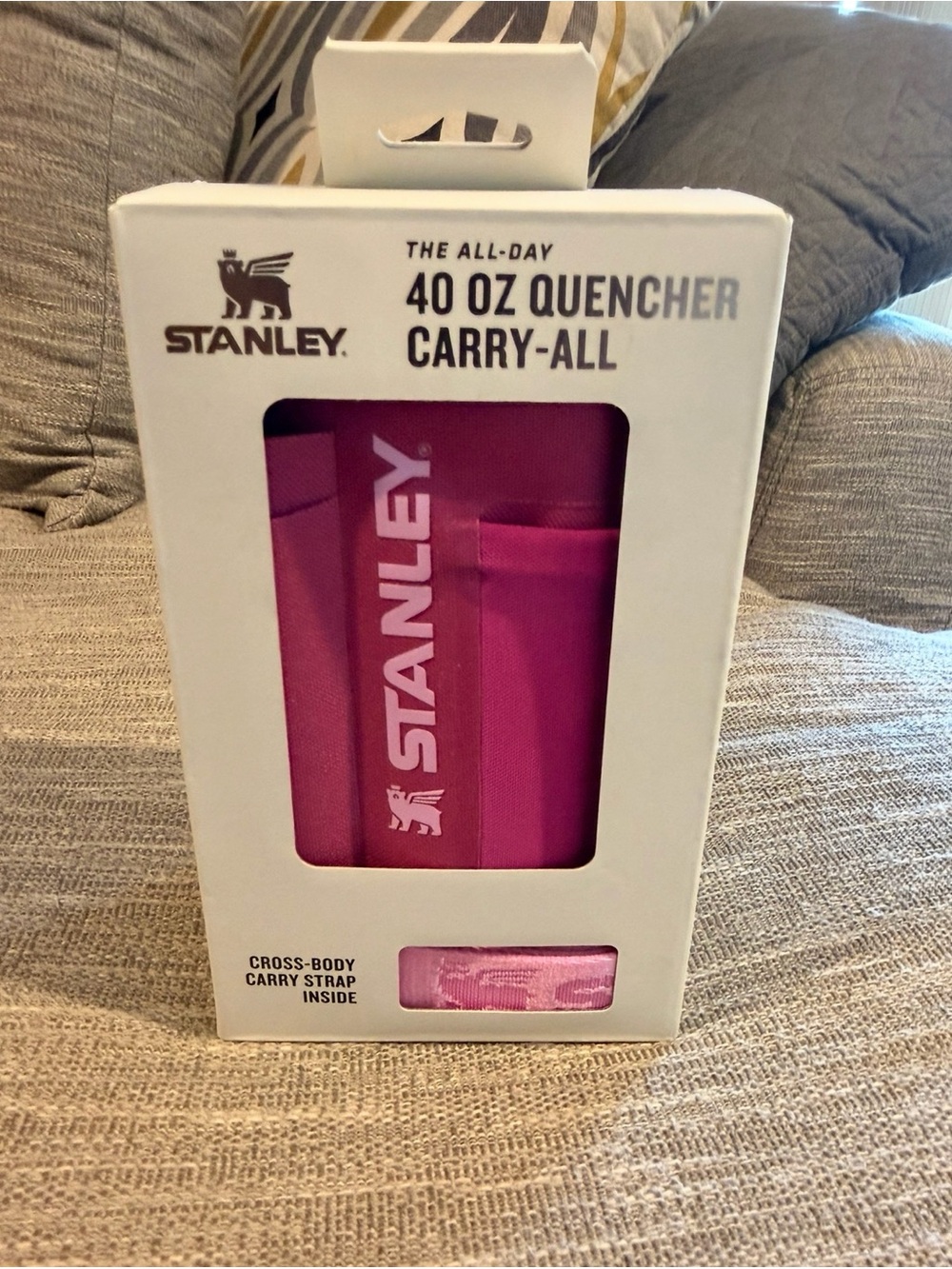 Stanley The All-Day 40 oz Quencher Carry-All Crossbody Bag Fuchsia Pink NIB